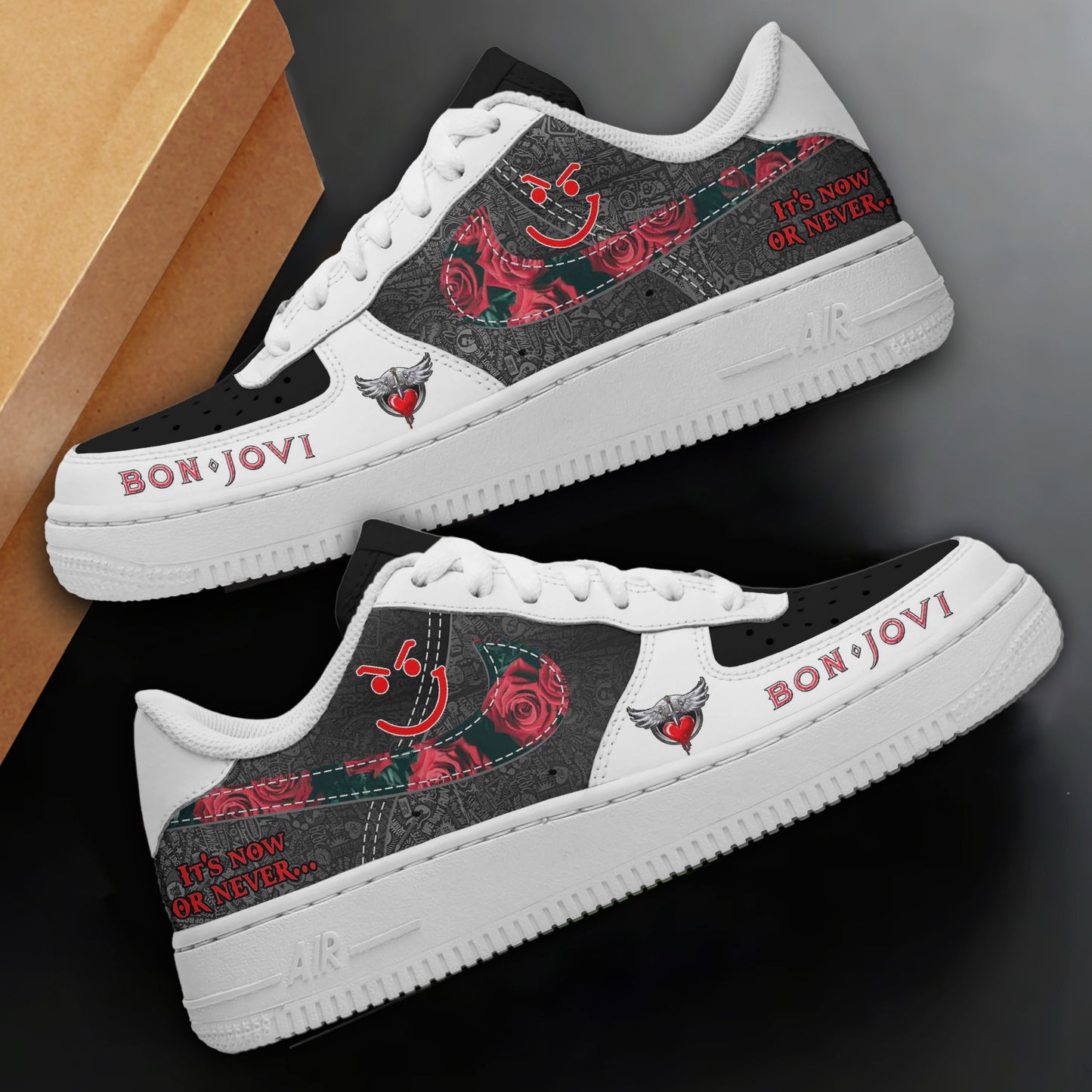 Ideafootwear Bon Jovi Air Low-Top Sneakers Shoes For Men And Women