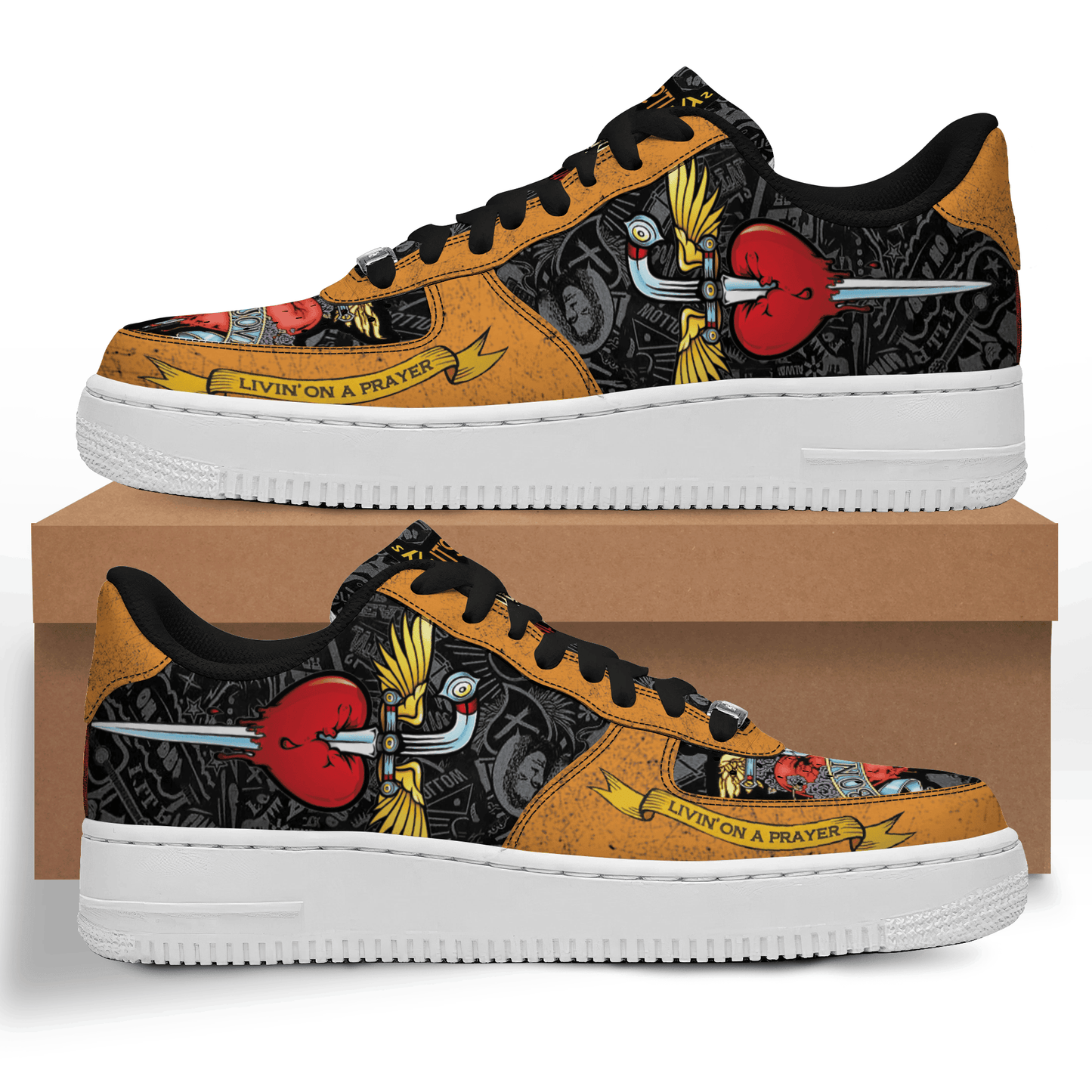 Ideafootwear Bon Jovi Air Low-Top Sneakers Shoes For Men And Women