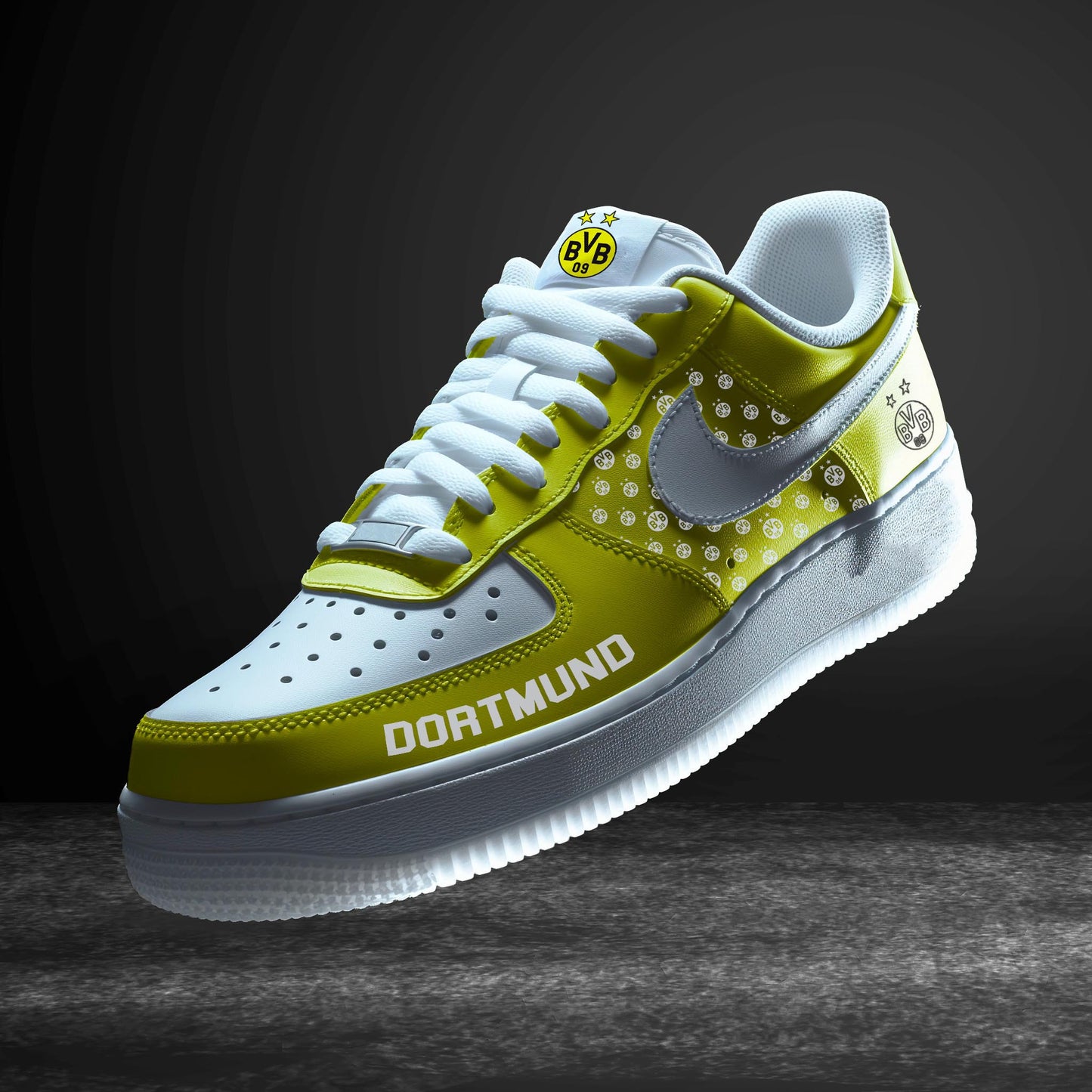 Ideafootwear Borussia Dortmund Bundesliga Air Low-Top Sneakers Shoes For Men And Women