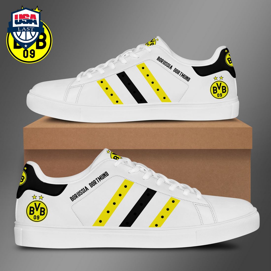Ideafootwear Borussia Dortmund Skate Stan Shoes Sneakes For Men And Women