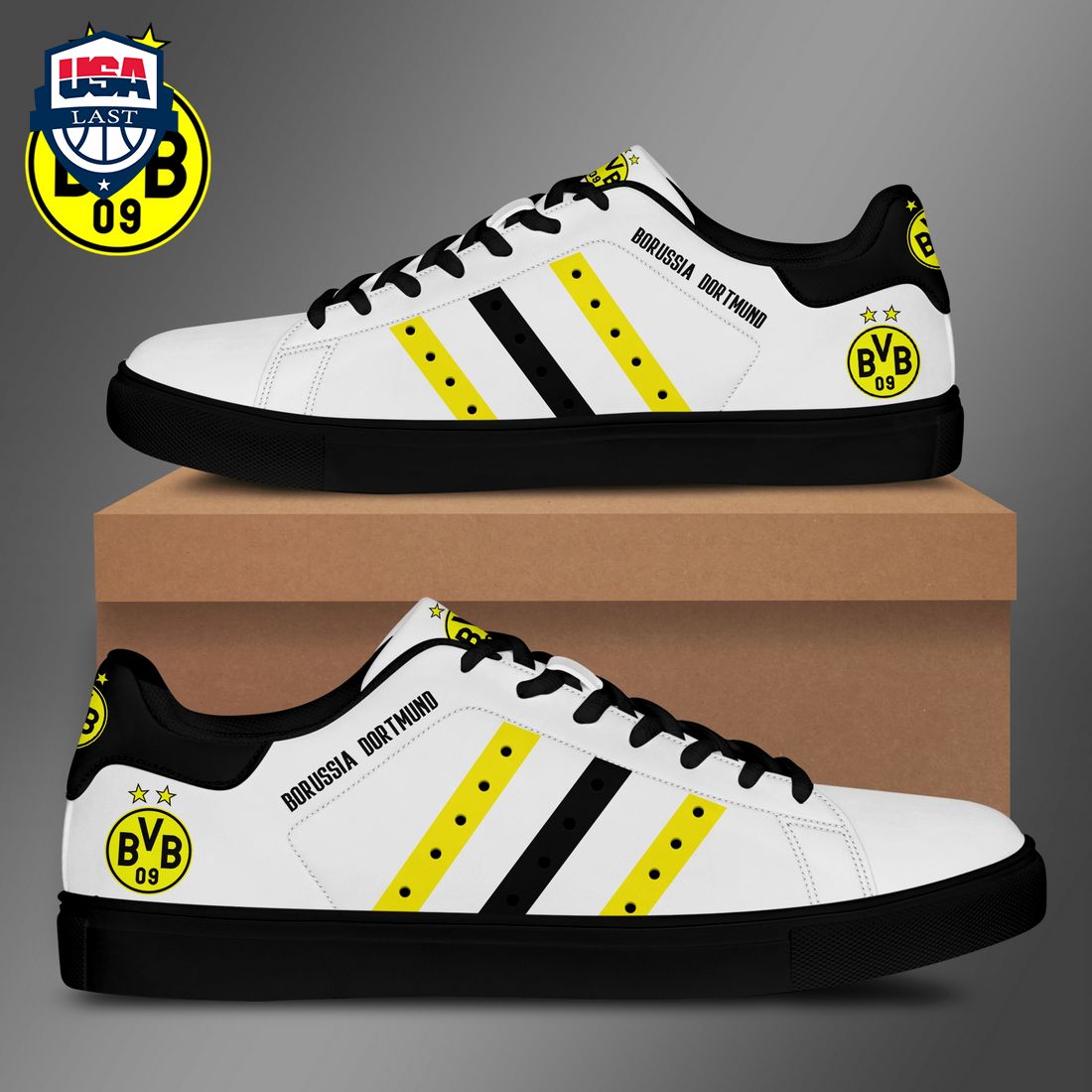 Ideafootwear Borussia Dortmund Skate Stan Shoes Sneakes For Men And Women