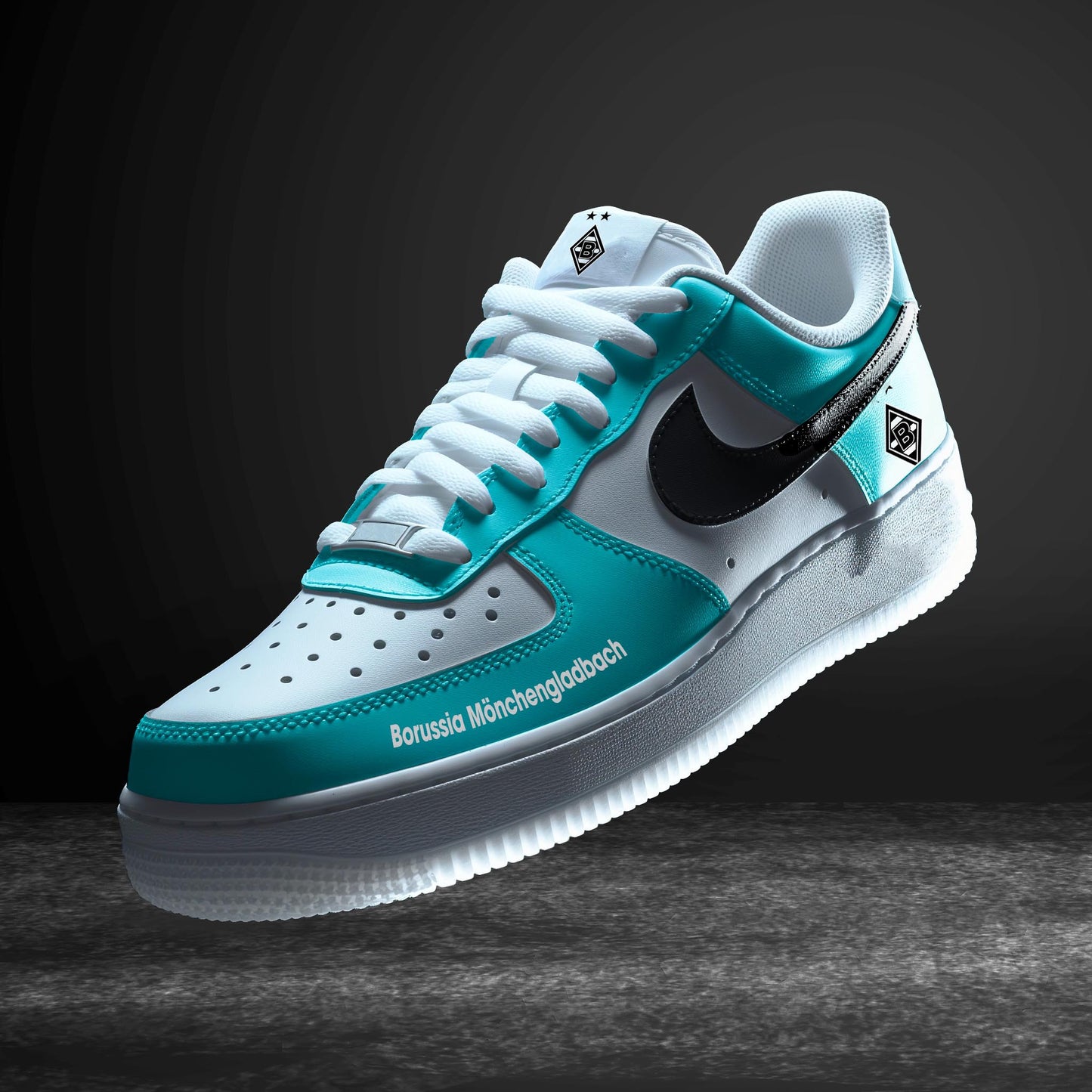 Ideafootwear Borussia M'gladbach Bundesliga Air Low-Top Sneakers Shoes For Men And Women