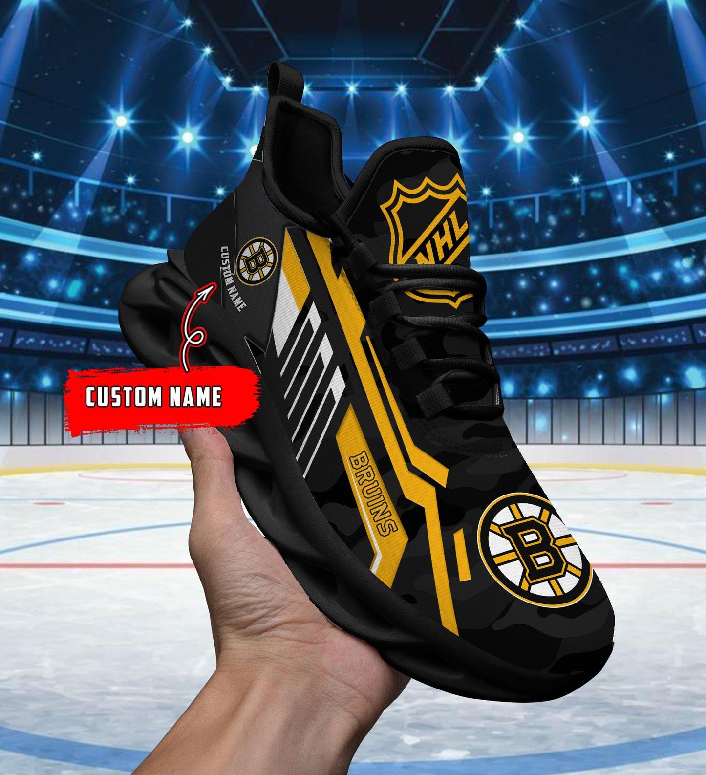 Ideafootwear Boston Bruins Max Soul Shoes Sneakers For Men And Women