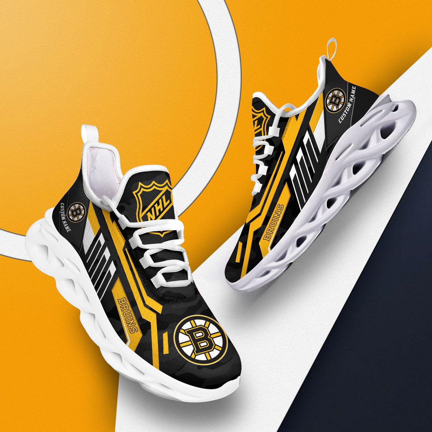 Ideafootwear Boston Bruins Max Soul Shoes Sneakers For Men And Women