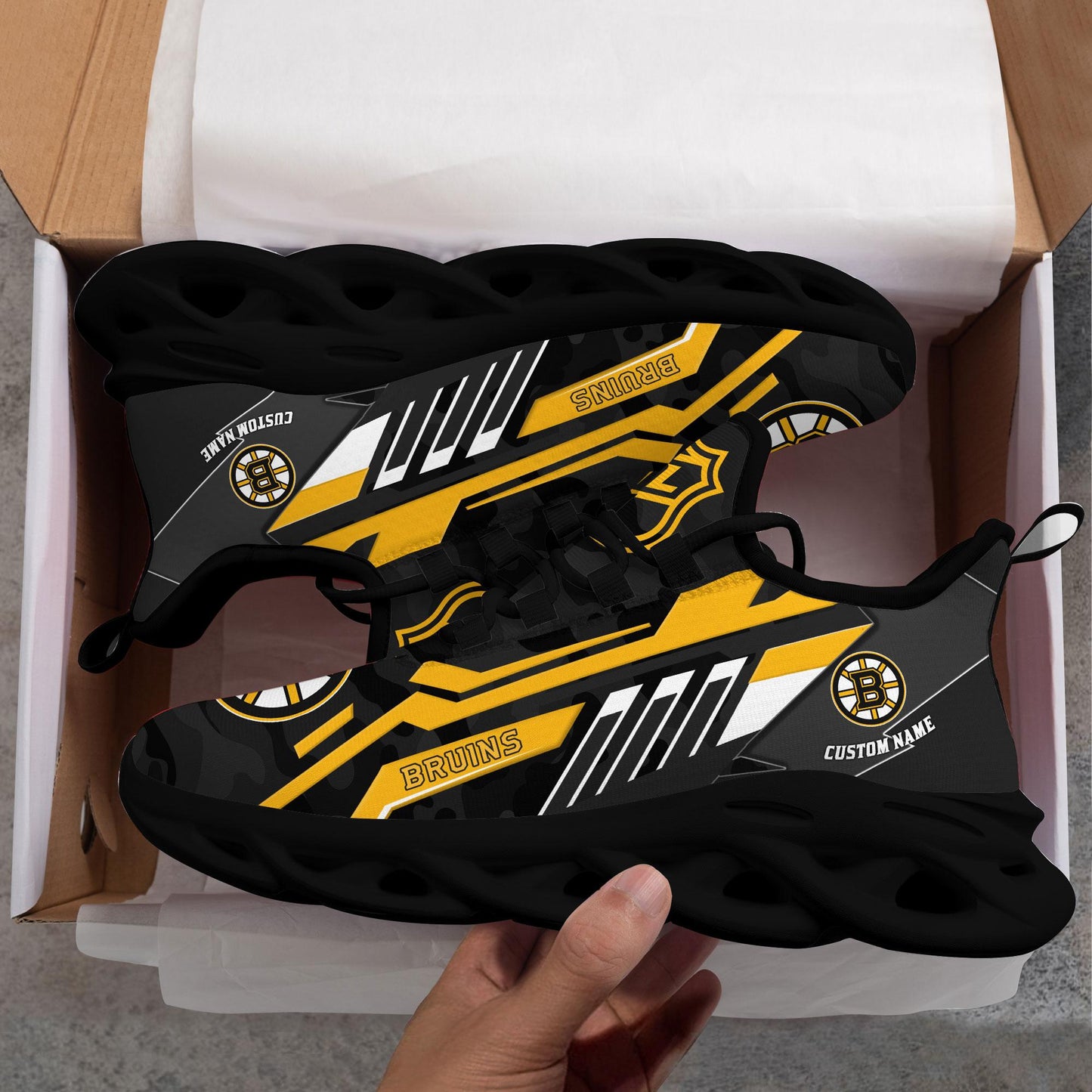 Ideafootwear Boston Bruins Max Soul Shoes Sneakers For Men And Women