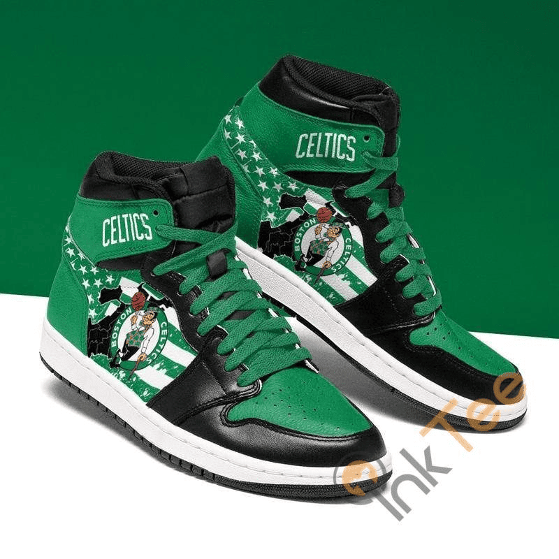 Ideafootwear Boston Celtics AJ1 High Sneakers Shoes For Men And Women