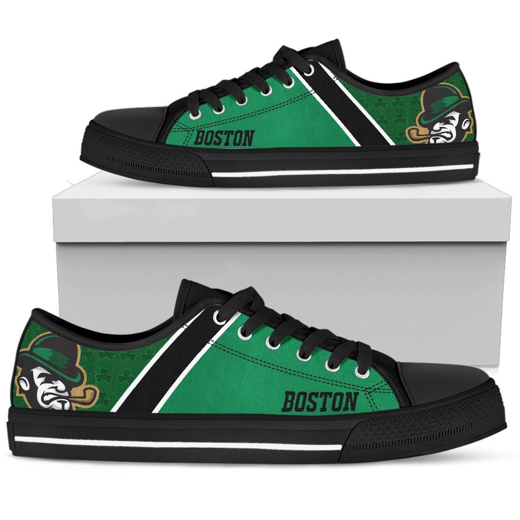 Ideafootwear Boston Celtics Low Top Canvas Sneakers Shoes For Men And Women