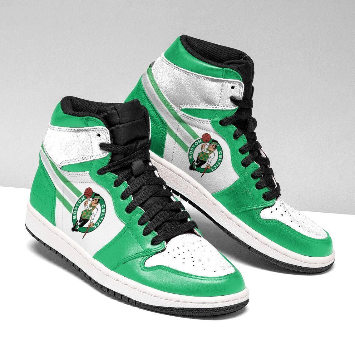 Ideafootwear Boston Celtics NBA AJ1 High Sneakers Shoes For Men And Women