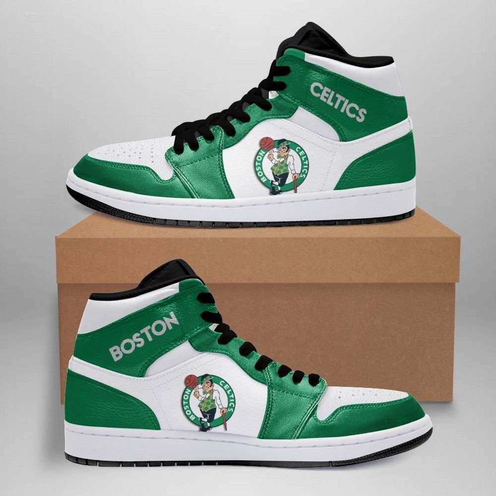 Ideafootwear Boston Celtics NBA AJ1 High Sneakers Shoes For Men And Women