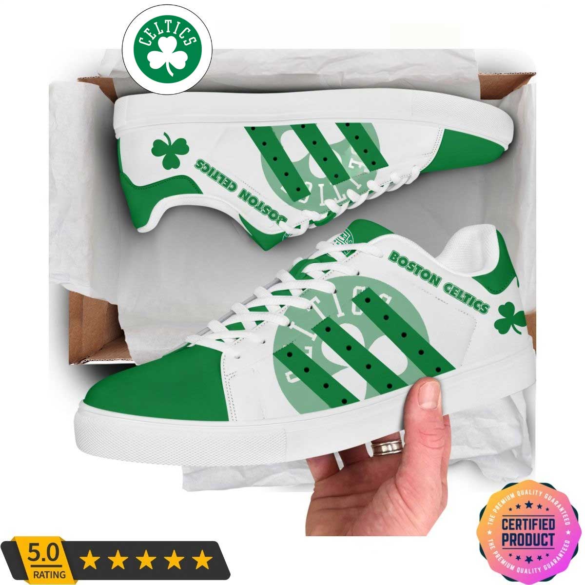 Ideafootwear Boston Celtics Skate Stan Shoes Sneakes For Men And Women