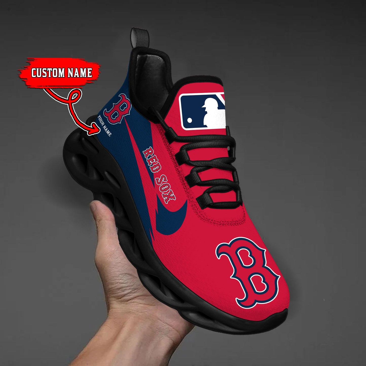 Ideafootwear Boston Red Sox Max Soul Shoes Sneakers For Men And Women
