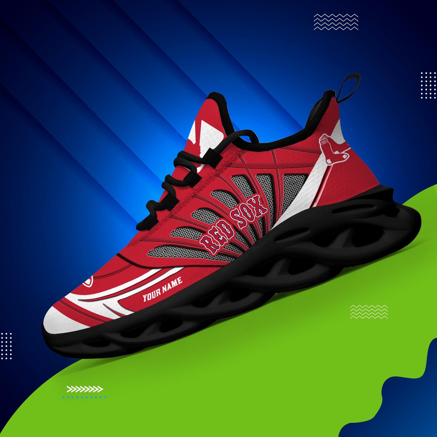 Ideafootwear Boston Red Sox Max Soul Shoes Sneakers For Men And Women