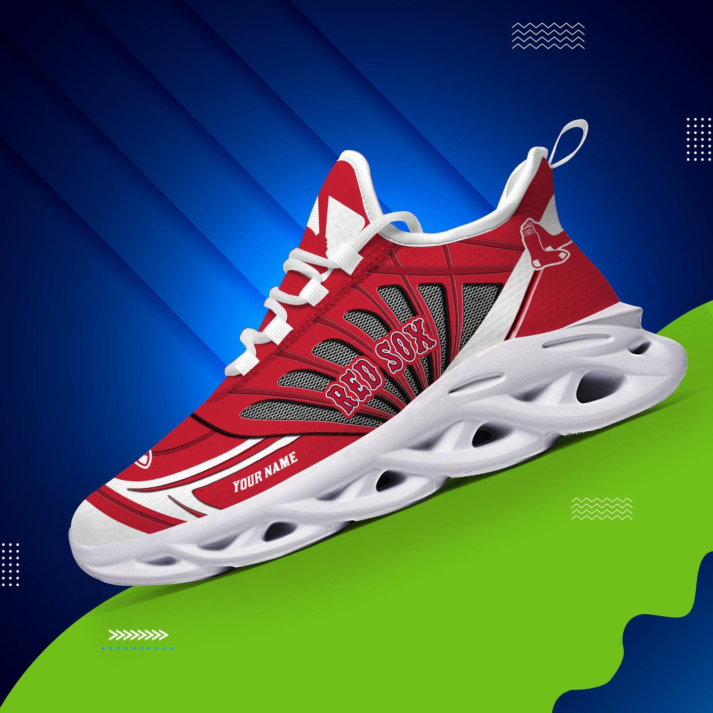 Ideafootwear Boston Red Sox Max Soul Shoes Sneakers For Men And Women