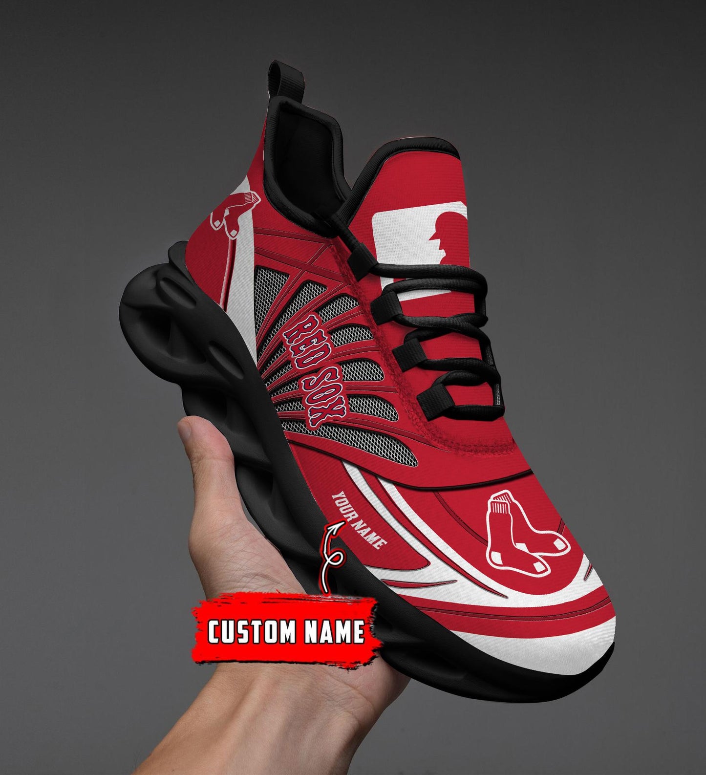 Ideafootwear Boston Red Sox Max Soul Shoes Sneakers For Men And Women