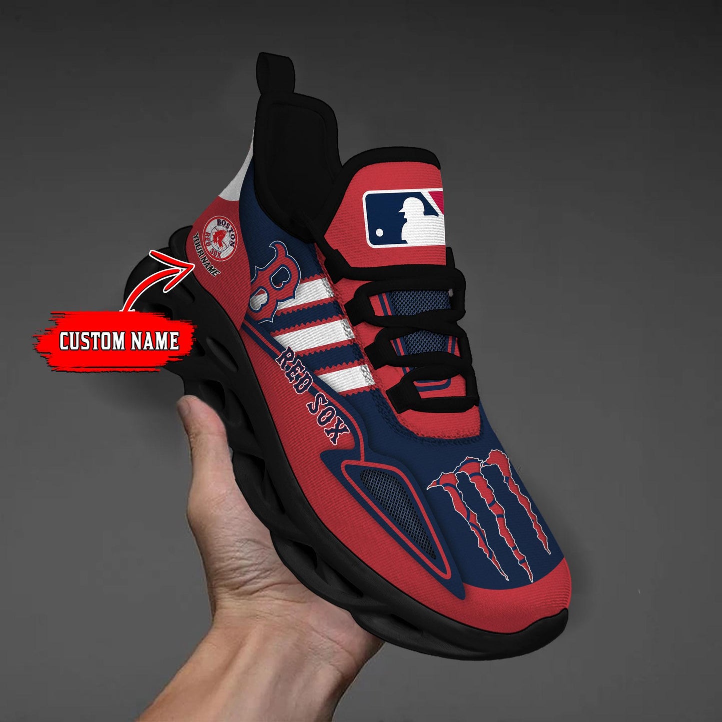 Ideafootwear Boston Red Sox Max Soul Shoes Sneakers For Men And Women