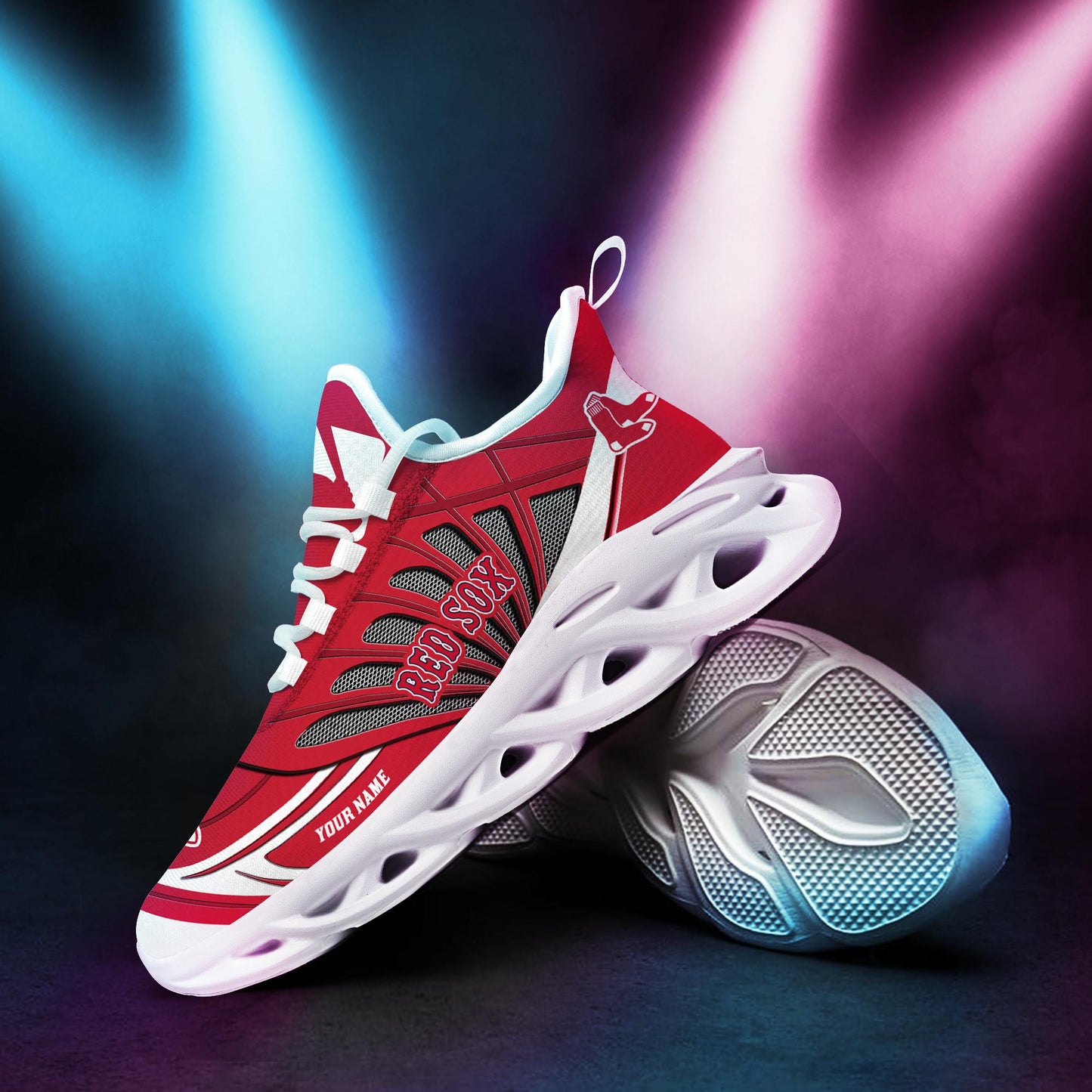 Ideafootwear Boston Red Sox Max Soul Shoes Sneakers For Men And Women