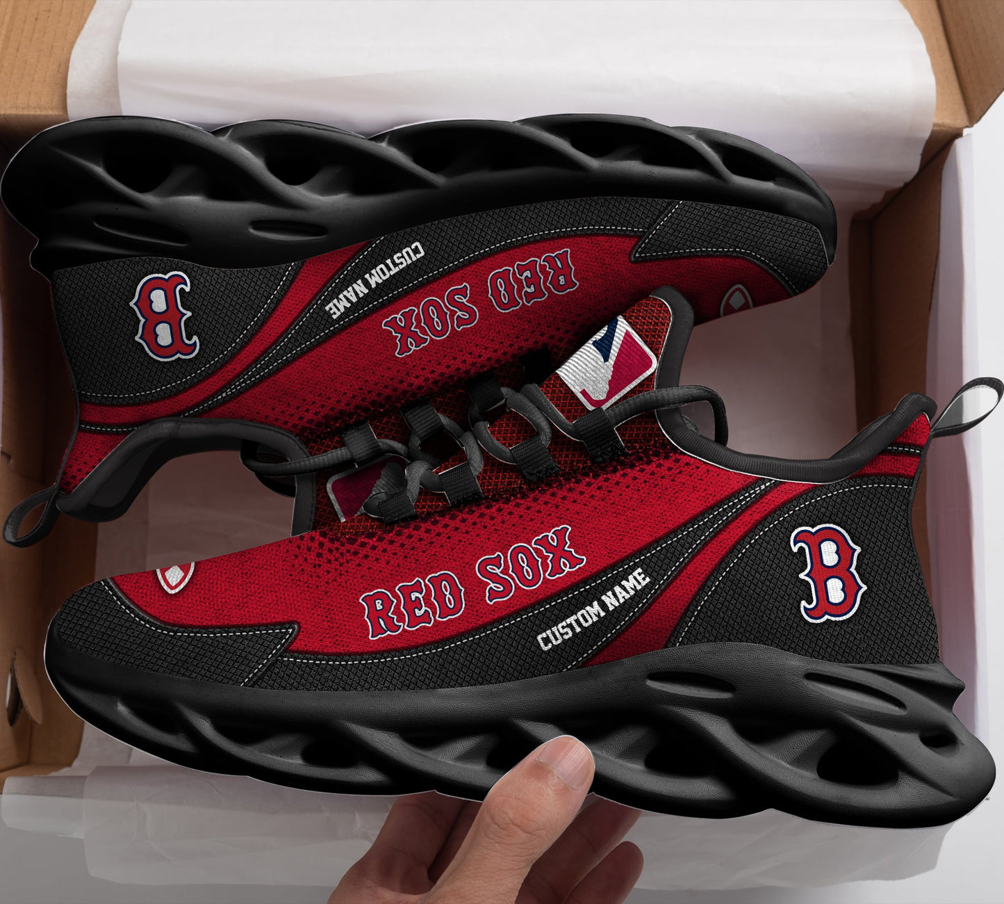 Ideafootwear Boston Red Sox MLB Max Soul Shoes Sneakers For Men And Women