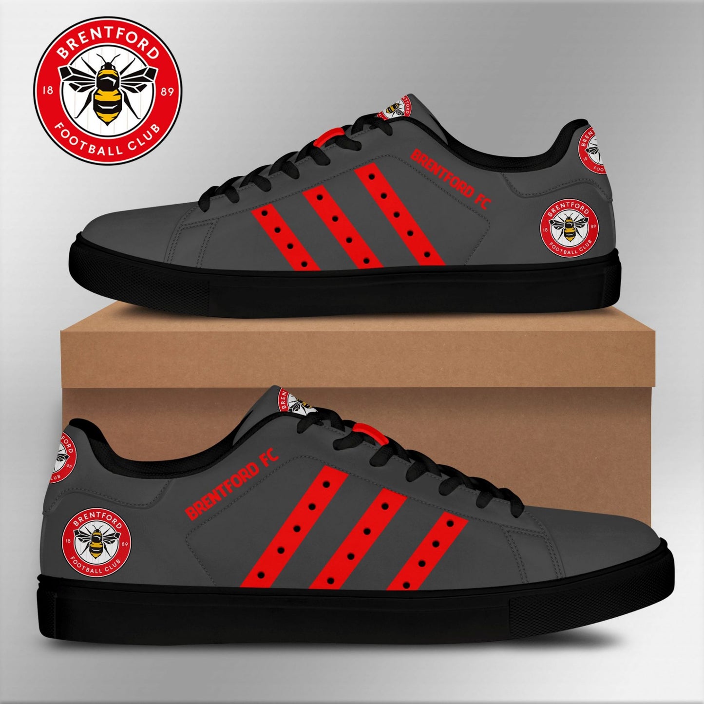 Ideafootwear Brentford FC Skate Stan Shoes Sneakes For Men And Women