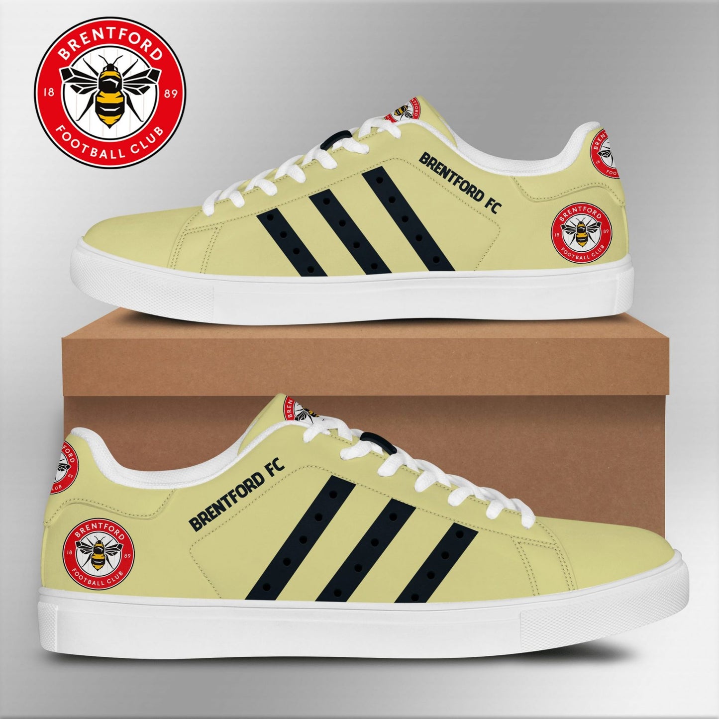 Ideafootwear Brentford FC Skate Stan Shoes Sneakes For Men And Women