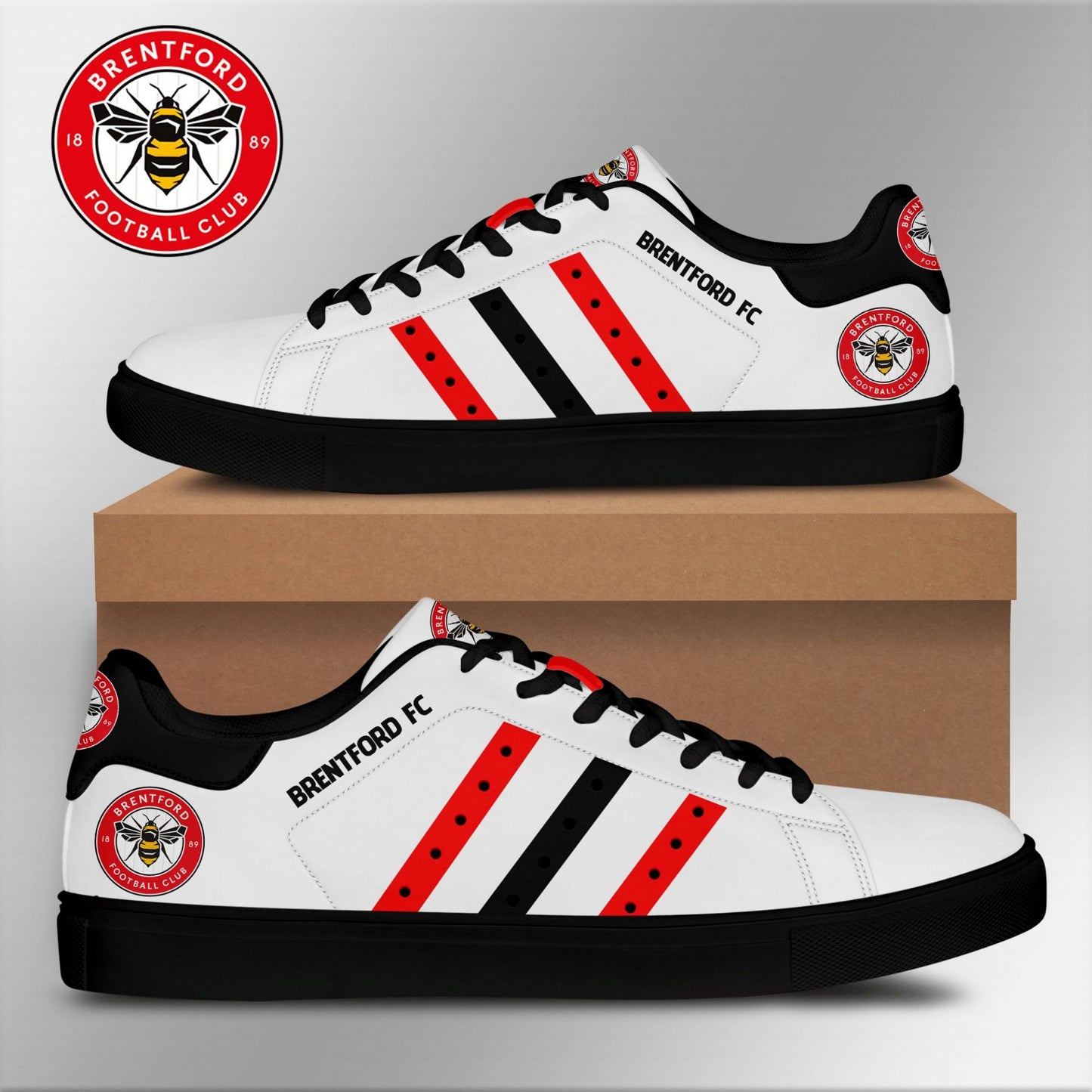 Ideafootwear Brentford FC Skate Stan Shoes Sneakes For Men And Women