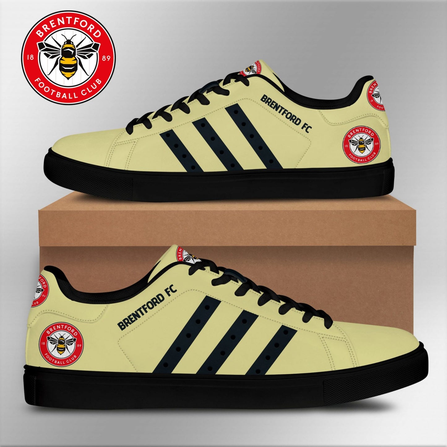 Ideafootwear Brentford FC Skate Stan Shoes Sneakes For Men And Women