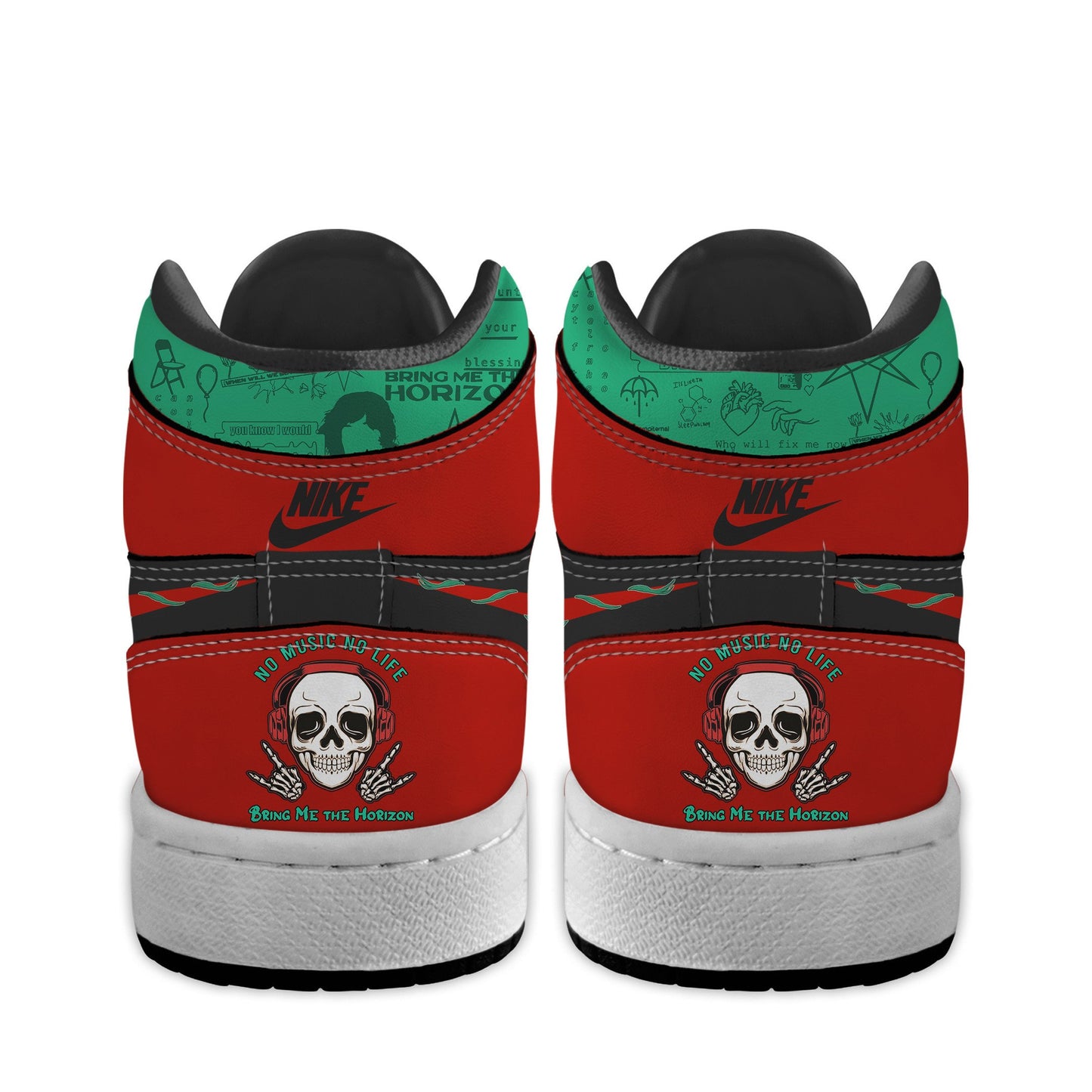 Ideafootwear Bring Me the Horizon AJ1 High Sneakers Shoes For Men And Women