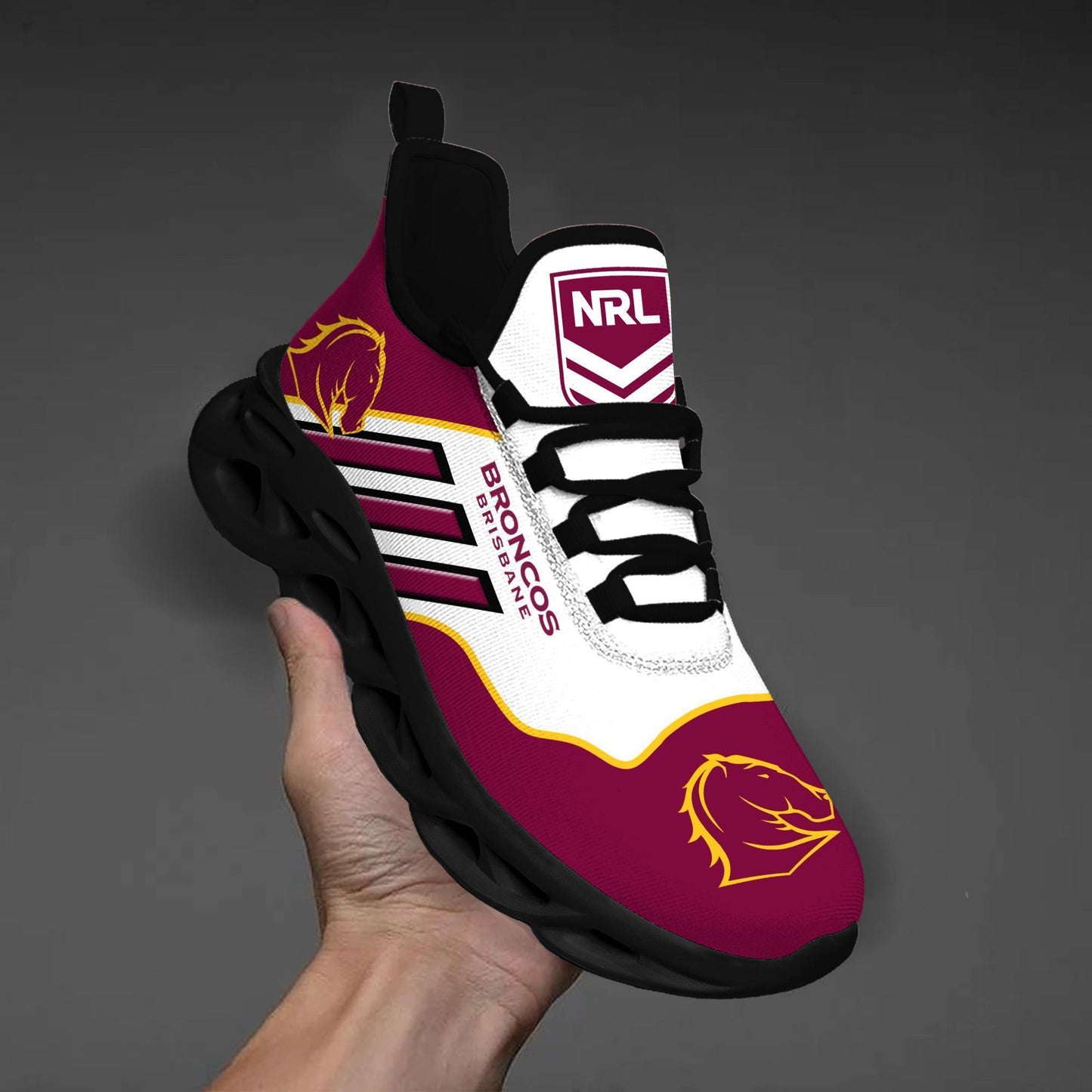 Ideafootwear Brisbane Broncos Max Soul Shoes Sneakers For Men And Women
