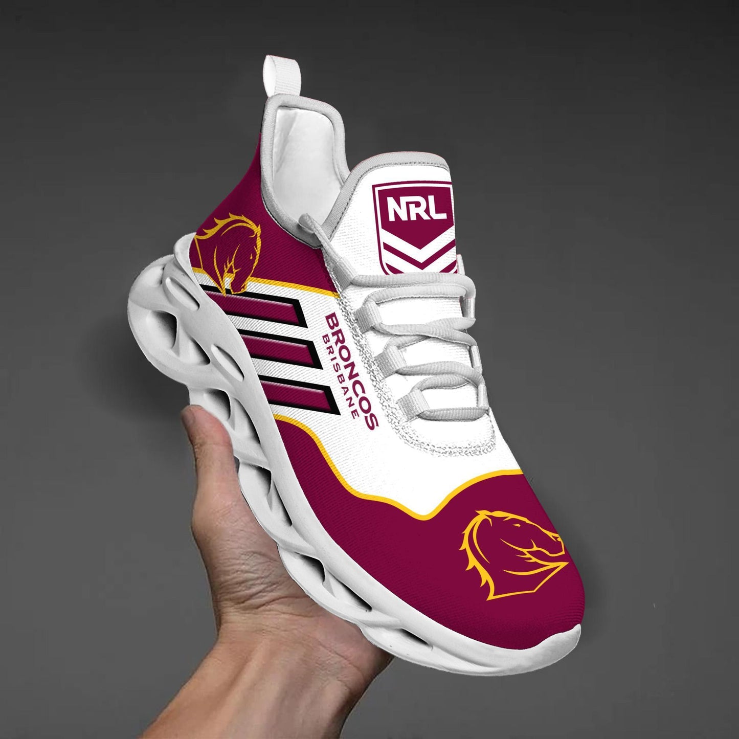 Ideafootwear Brisbane Broncos Max Soul Shoes Sneakers For Men And Women