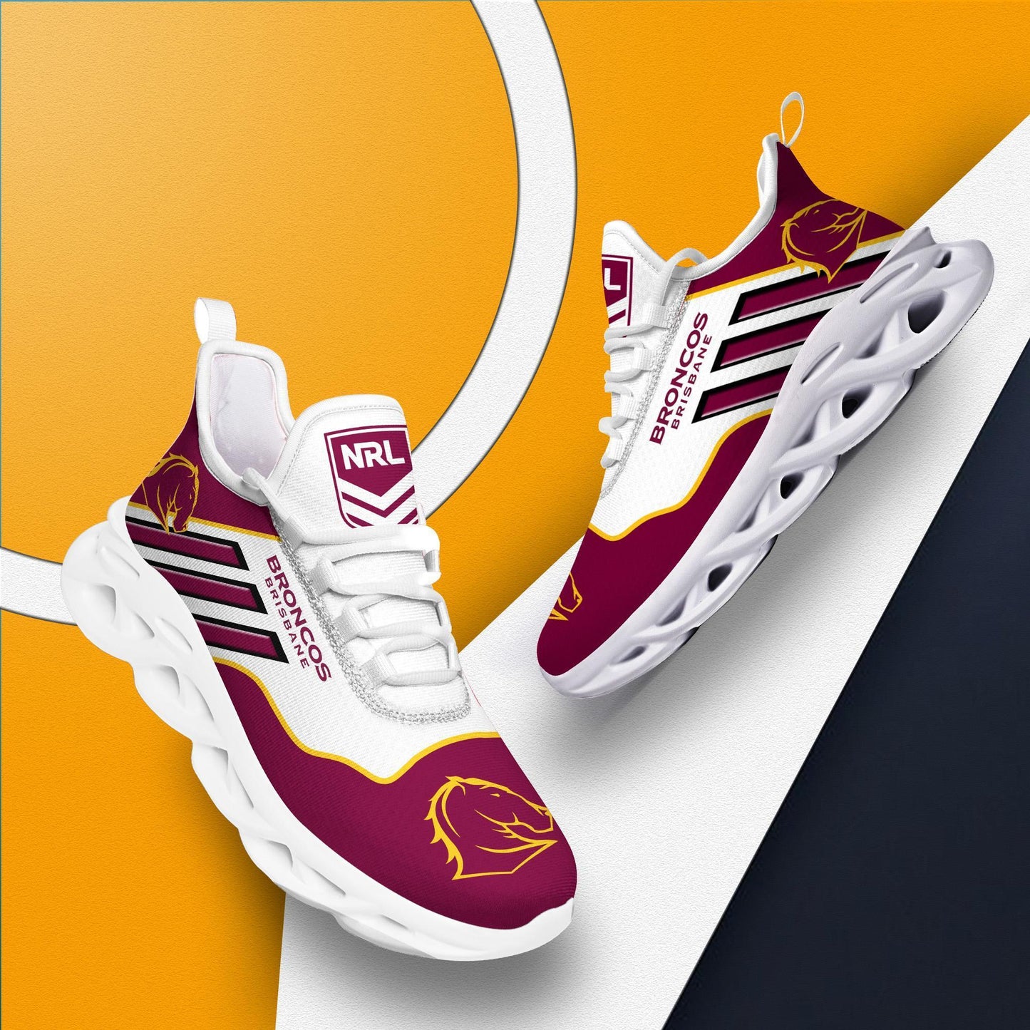 Ideafootwear Brisbane Broncos Max Soul Shoes Sneakers For Men And Women