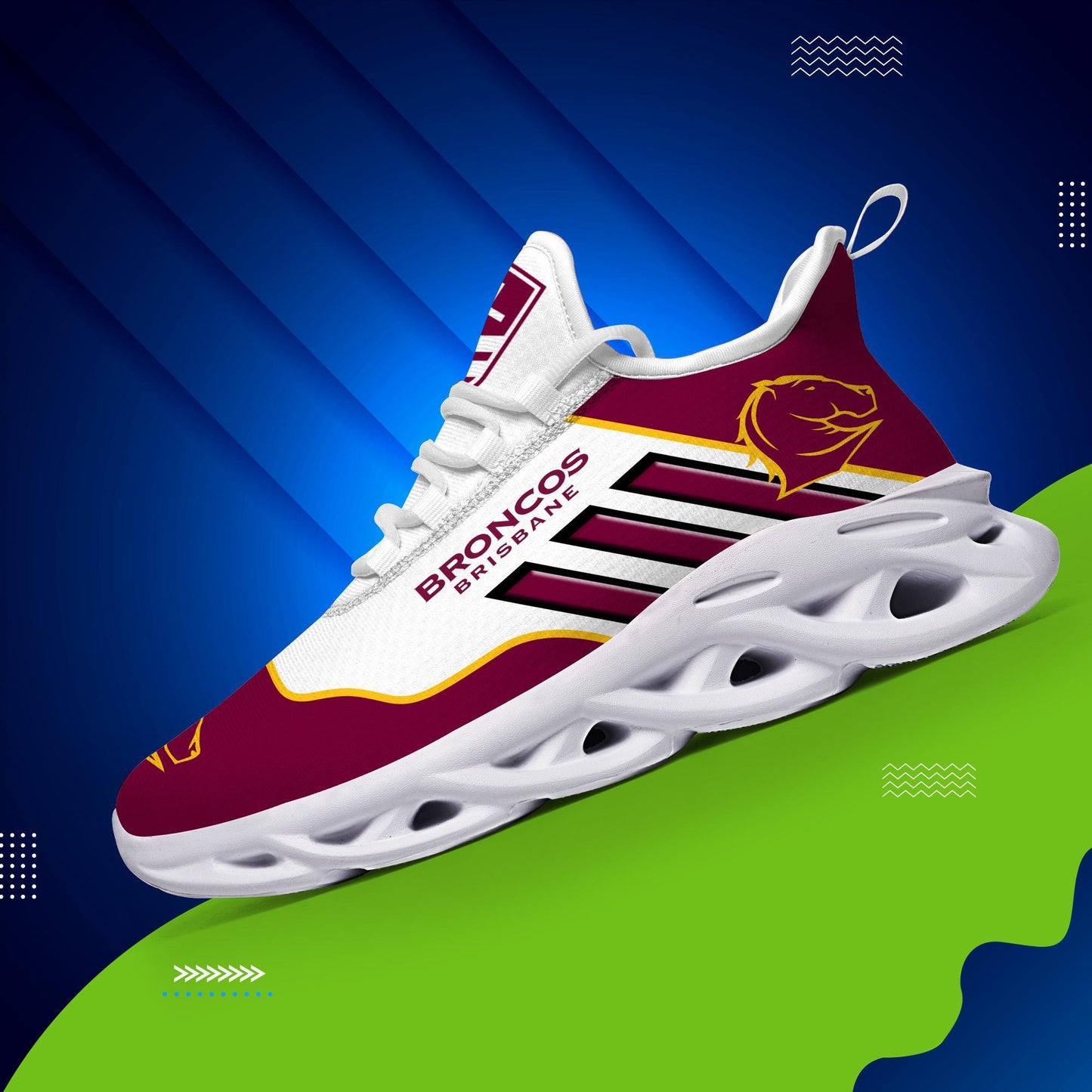 Ideafootwear Brisbane Broncos Max Soul Shoes Sneakers For Men And Women