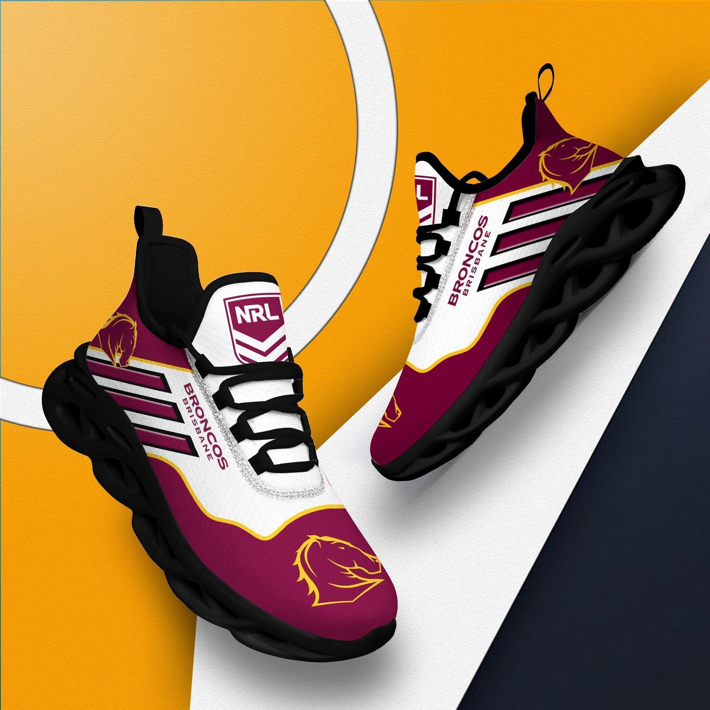 Ideafootwear Brisbane Broncos Max Soul Shoes Sneakers For Men And Women