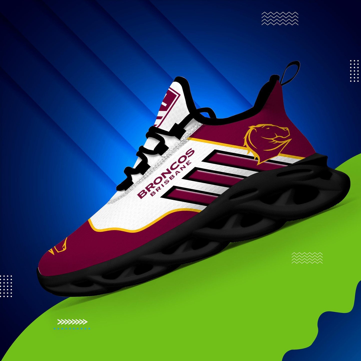 Ideafootwear Brisbane Broncos Max Soul Shoes Sneakers For Men And Women