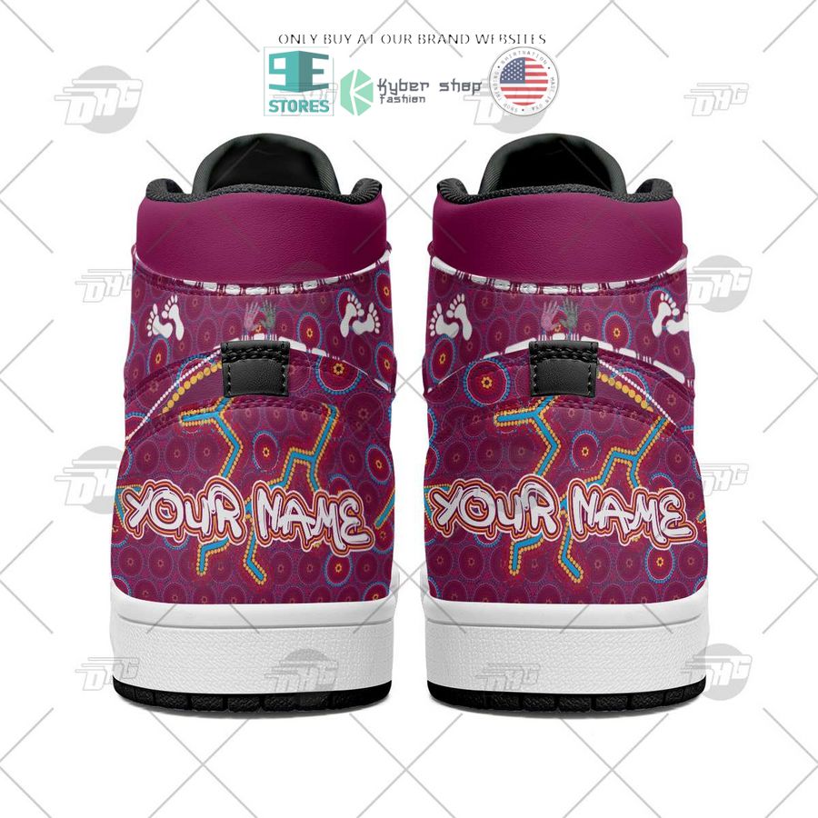Ideafootwear Brisbane Lions AFL AJ1 High Sneakers Shoes For Men And Women