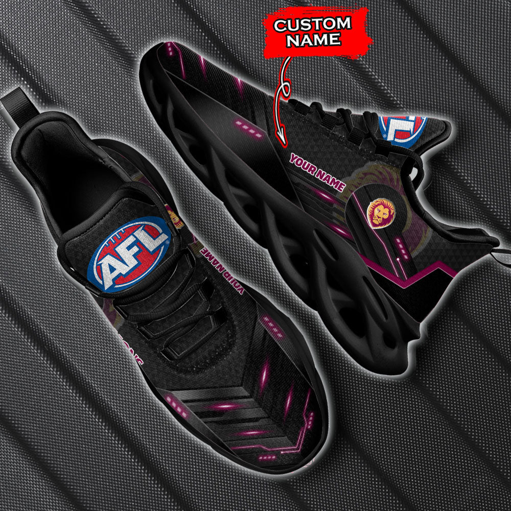 Ideafootwear Brisbane Lions AFL Max Soul Shoes Sneakers For Men And Women