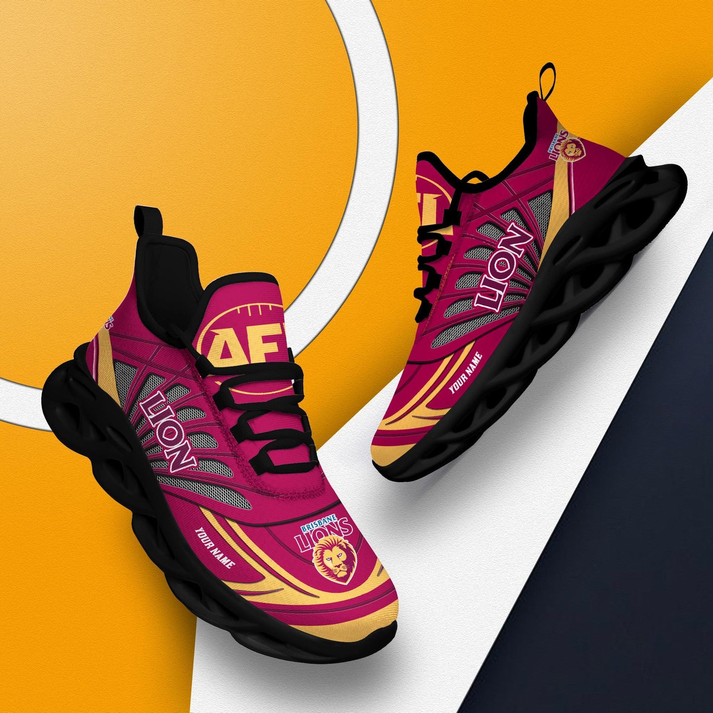 Ideafootwear Brisbane Lions Max Soul Shoes Sneakers For Men And Women