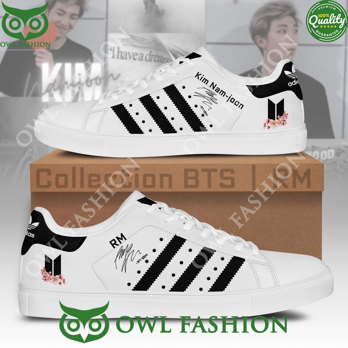 Ideafootwear BTS RM Kim Namjoon Skate Stan Shoes Sneakes For Men And Women