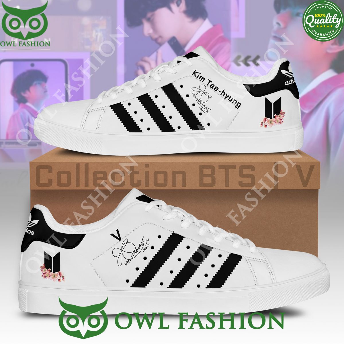 Ideafootwear BTS V Skate Stan Shoes Sneakes For Men And Women