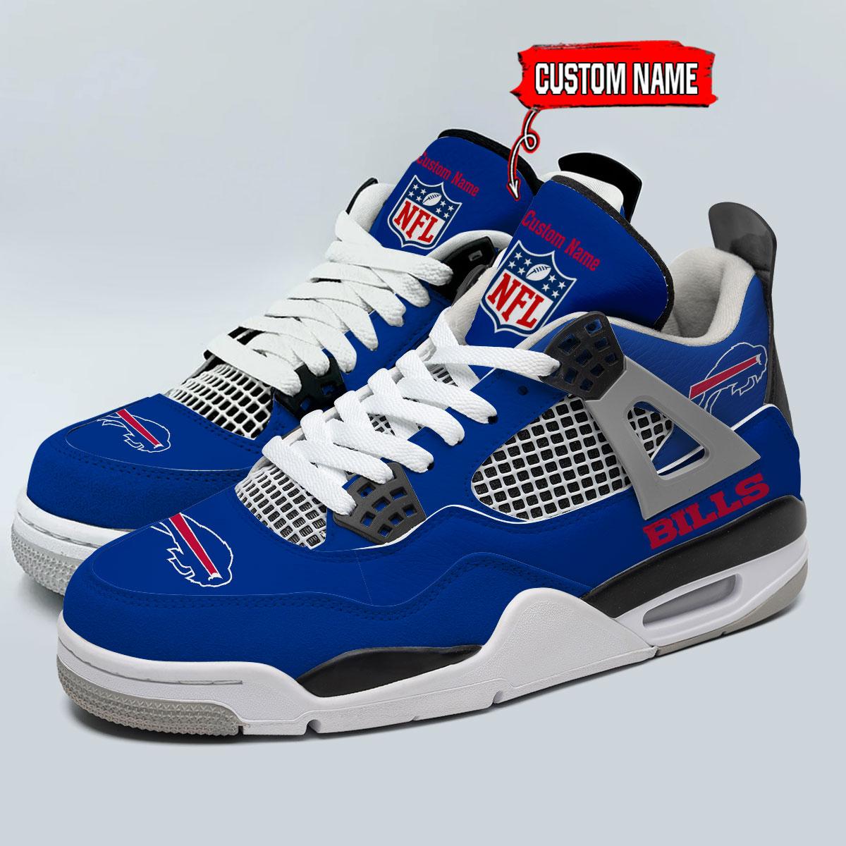 Ideafootwear Buffalo Bills AJ4 Sneakers Shoes For Men And Women