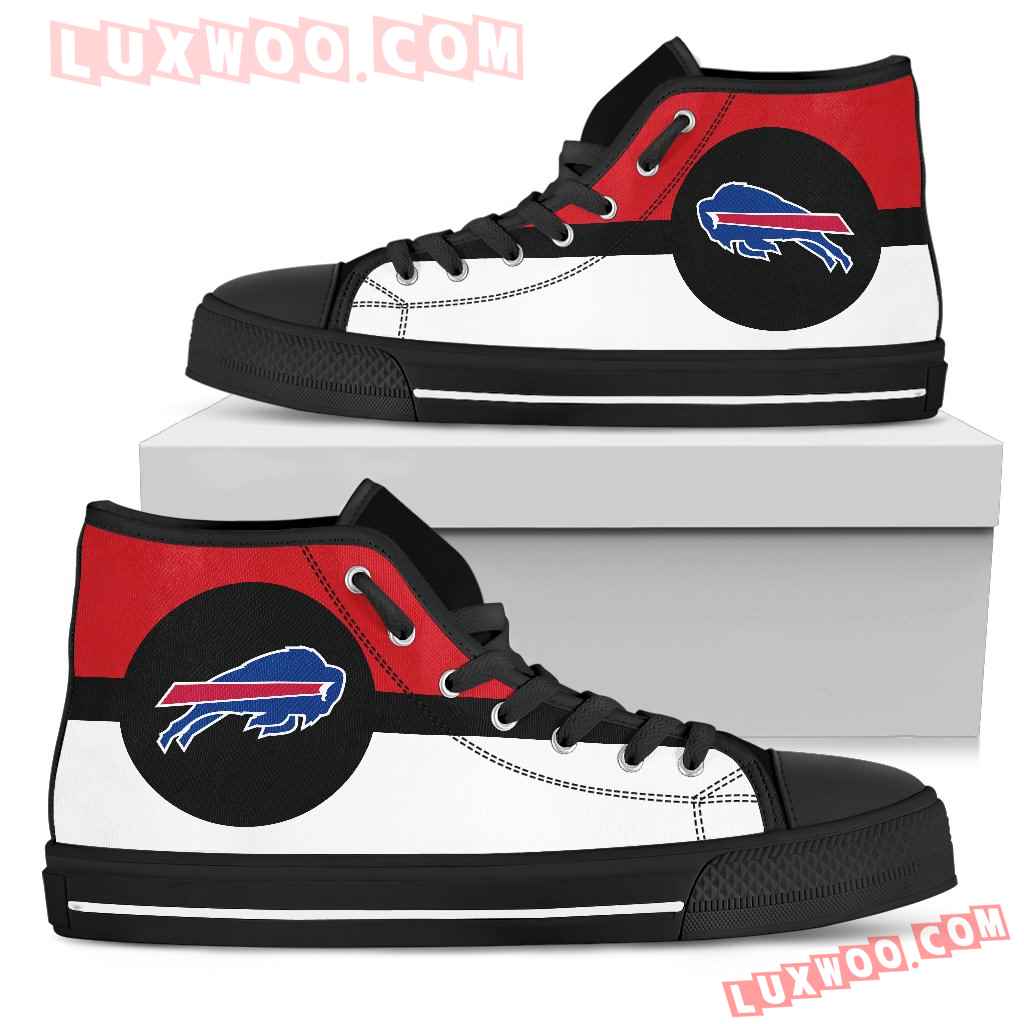 Ideafootwear Buffalo Bills High Top Canvas Sneakers Shoes For Men And Women