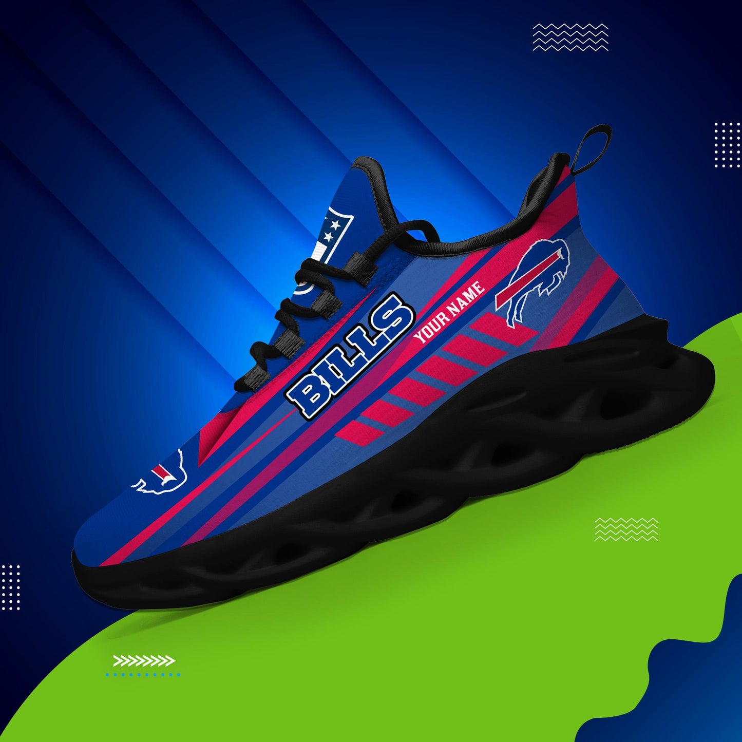 Ideafootwear Buffalo Bills Max Soul Shoes Sneakers For Men And Women