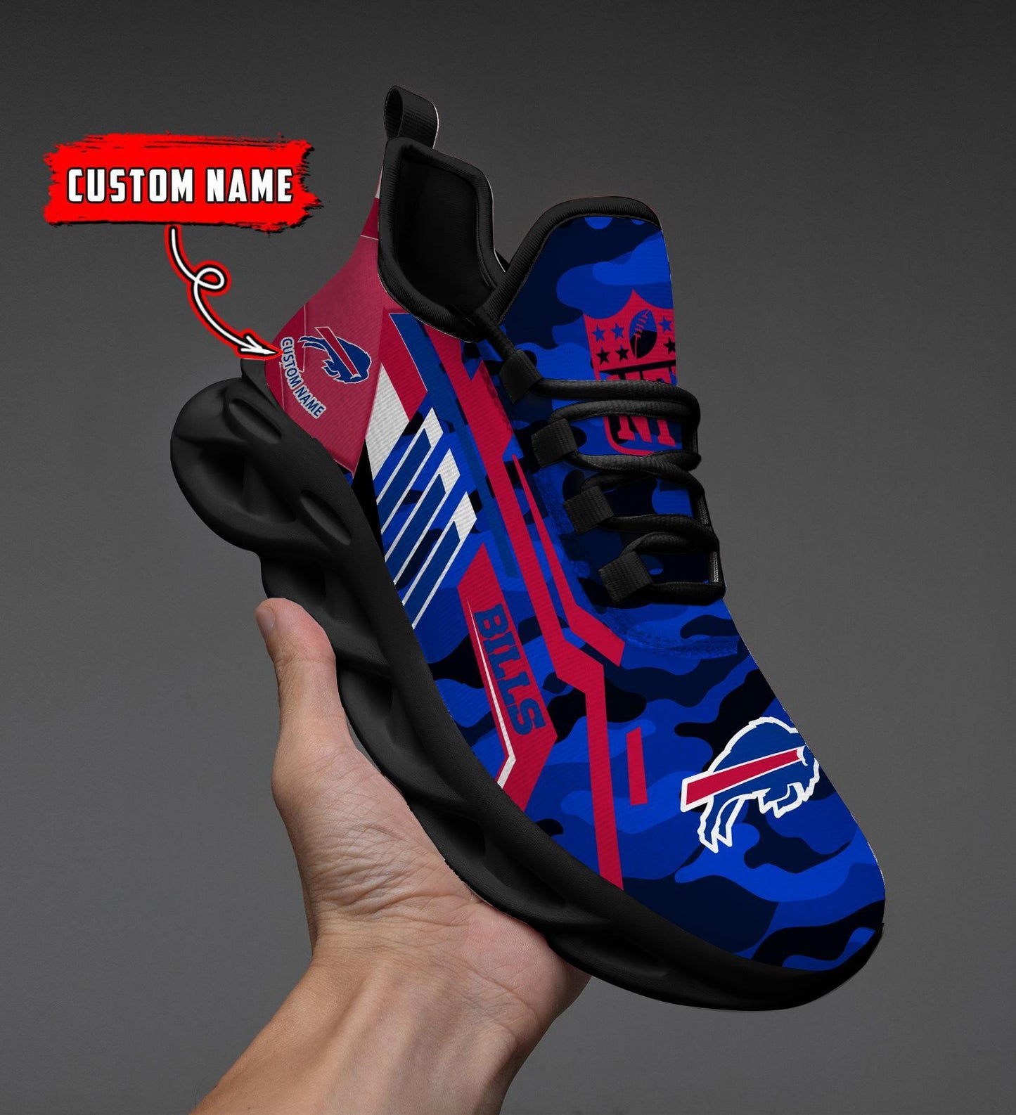 Ideafootwear Buffalo Bills Max Soul Shoes Sneakers For Men And Women