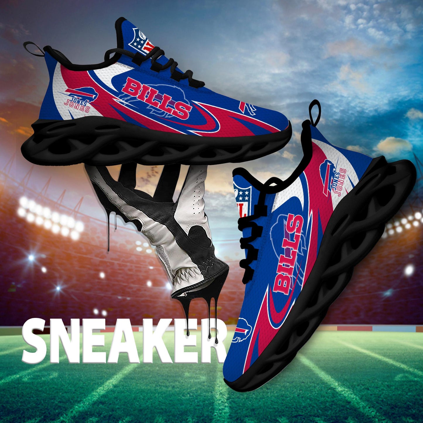 Ideafootwear Buffalo Bills Max Soul Shoes Sneakers For Men And Women
