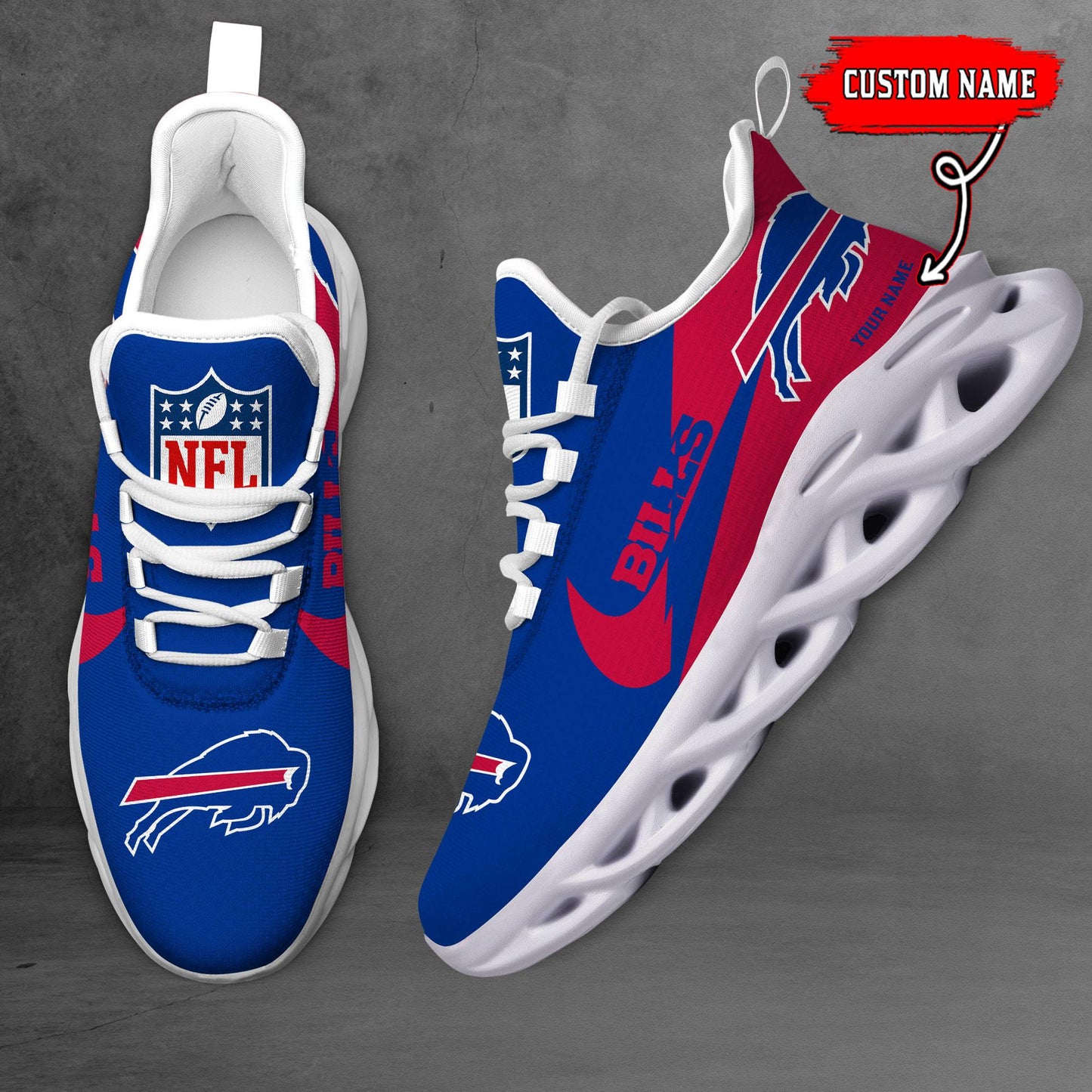 Ideafootwear Buffalo Bills Max Soul Shoes Sneakers For Men And Women