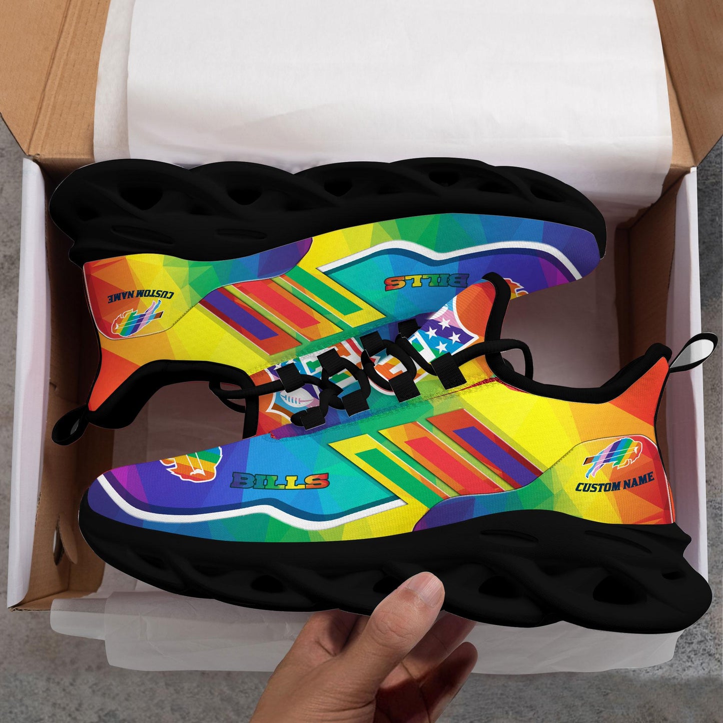 Ideafootwear Buffalo Bills Max Soul Shoes Sneakers For Men And Women