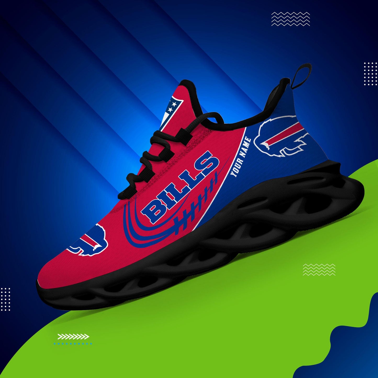 Ideafootwear Buffalo Bills Max Soul Shoes Sneakers For Men And Women