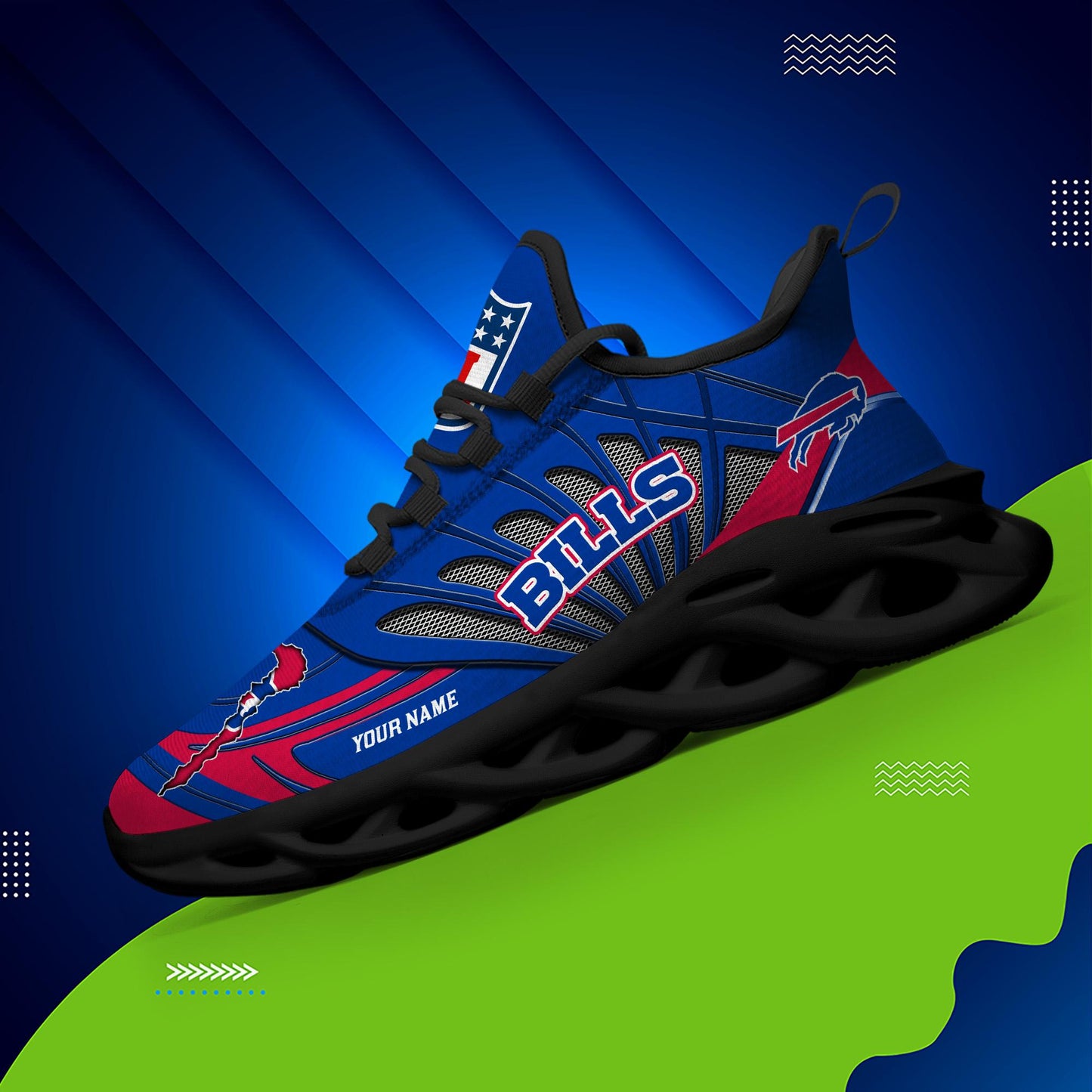 Ideafootwear Buffalo Bills Max Soul Shoes Sneakers For Men And Women