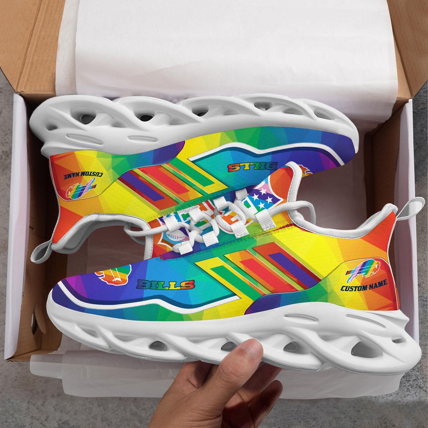 Ideafootwear Buffalo Bills Max Soul Shoes Sneakers For Men And Women