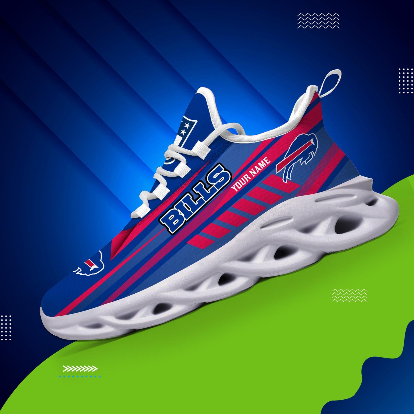 Ideafootwear Buffalo Bills Max Soul Shoes Sneakers For Men And Women