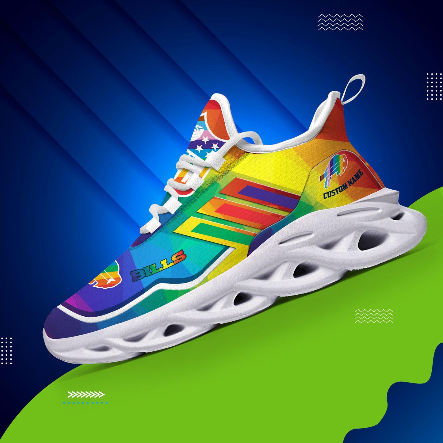 Ideafootwear Buffalo Bills Max Soul Shoes Sneakers For Men And Women