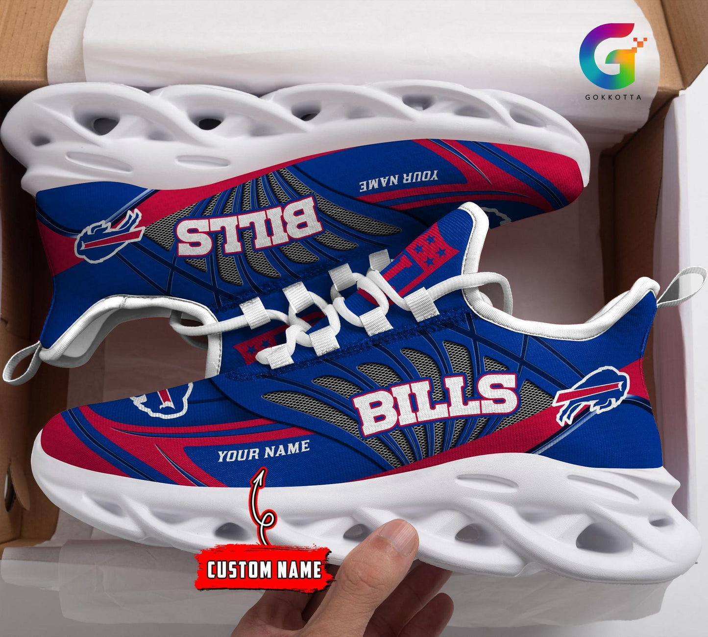 Ideafootwear Buffalo Bills Max Soul Shoes Sneakers For Men And Women
